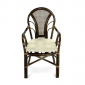 Кресло плетеное с подушкой Ecodesign Larisa натуральный ротанг, рогожка темно-коричневый Фото 2