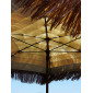 Зонт садовый с соломкой Maffei Tulum Maxi сталь, рафия слоновая кость, виски, коричневый Фото 3