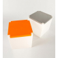 Стол пластиковый со стеклом светящийся SLIDE Kubo Plexi Lighting полиэтилен, органическое стекло белый, оранжевый Фото 5