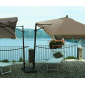 Зонт садовый двухкупольный Maffei Allegro TWIN алюминий, полиэстер серо-коричневый Фото 2