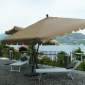 Зонт садовый двухкупольный Maffei Allegro TWIN алюминий, полиэстер серо-коричневый Фото 1