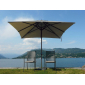 Зонт садовый телескопический Maffei Kronos алюминий, полиэстер серо-коричневый Фото 3