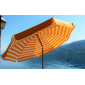 Зонт пляжный с поворотной рамой Maffei Venezia сталь, хлопок белый, желтый Фото 2