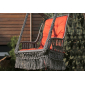 Подвесное кресло-качели Besta Fiesta Инка полиамидная нить серебристо-черный, оранжевый Фото 1