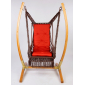 Кресло подвесное с каркасом Besta Fiesta Инка полиамидная нить серебристо-черный, оранжевый Фото 5