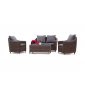 Комплект плетеной мебели 4SIS Кон Панна алюминий, искусственный ротанг, ткань коричневый Фото 5