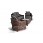 Комплект плетеной мебели 4SIS Кон Панна алюминий, искусственный ротанг, ткань коричневый Фото 4
