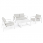 Лаунж-набор мебели Garden Relax Atlantic алюминий, ткань белый Фото 11