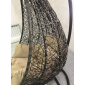 Кресло плетеное подвесное Ротанг Плюс Изи сталь, искусственный ротанг бежево-коричневый Фото 3