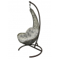 Кресло плетеное подвесное Ротанг Плюс Грация сталь, искусственный ротанг бежево-коричневый Фото 4