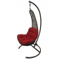 Кресло плетеное подвесное Ротанг Плюс Грация сталь, искусственный ротанг коричневый Фото 2