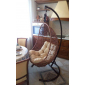 Кресло плетеное подвесное Ротанг Плюс Изи сталь, искусственный ротанг коричневый Фото 9