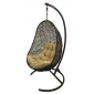 Кресло плетеное подвесное Ротанг Плюс Изи сталь, искусственный ротанг коричневый Фото 5