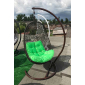 Кресло плетеное подвесное Ротанг Плюс Изи сталь, искусственный ротанг коричневый Фото 8