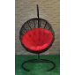 Кресло плетеное подвесное Ротанг Плюс Ола сталь, искусственный ротанг черный Фото 16