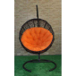 Кресло плетеное подвесное Ротанг Плюс Ола сталь, искусственный ротанг черный Фото 28