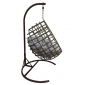 Кресло плетеное подвесное Ротанг Плюс Мачете сталь, искусственный ротанг бежево-коричневый Фото 6