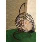 Кресло плетеное подвесное Ротанг Плюс Мачете сталь, искусственный ротанг коричневый Фото 2