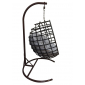 Кресло плетеное подвесное Ротанг Плюс Мачете сталь, искусственный ротанг черный Фото 7