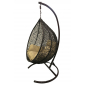 Кресло плетеное подвесное Ротанг Плюс Арриба сталь, искусственный ротанг коричневый Фото 4