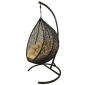 Кресло плетеное подвесное Ротанг Плюс Арриба сталь, искусственный ротанг коричневый Фото 3