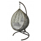 Кресло плетеное подвесное Ротанг Плюс Арриба сталь, искусственный ротанг бежево-коричневый Фото 3