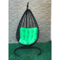 Кресло плетеное подвесное Ротанг Плюс Принцесса сталь, искусственный ротанг черный Фото 7