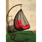 Кресло плетеное подвесное Ротанг Плюс Сакала сталь, искусственный ротанг коричневый Фото 2