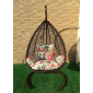 Кресло плетеное подвесное Ротанг Плюс Сакала сталь, искусственный ротанг коричневый Фото 16