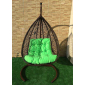 Кресло плетеное подвесное Ротанг Плюс Сакала сталь, искусственный ротанг коричневый Фото 13