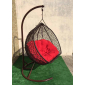 Кресло плетеное подвесное Ротанг Плюс Сомбрерро сталь, искусственный ротанг коричневый Фото 4