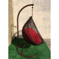 Кресло плетеное подвесное Ротанг Плюс Сомбрерро сталь, искусственный ротанг коричневый Фото 5