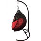 Кресло плетеное подвесное Ротанг Плюс Сомбрерро сталь, искусственный ротанг черный Фото 6