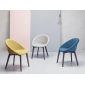 Кресло с обивкой Scab Design Natural Giulia Pop бук, технополимер, ткань натуральный бук, серый Фото 5