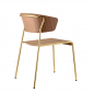 Кресло деревянное Scab Design Lisa Wood сталь, бук золотой, орех Фото 4