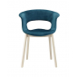 Кресло с обивкой Scab Design Natural Miss B Pop бук, поликарбонат, ткань натуральный бук, морская волна Фото 4