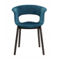 Кресло с обивкой Scab Design Natural Miss B Pop бук, поликарбонат, ткань венге, морская волна Фото 4