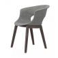 Кресло с обивкой Scab Design Natural Miss B Pop бук, поликарбонат, ткань венге, серый Фото 4