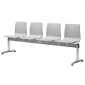 Система сидений на 4 места Scab Design Alice Bench сталь, алюминий, технополимер светло-серый Фото 1