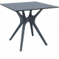 Стол пластиковый Siesta Contract Ibiza Table 80 пластик, ламинат HPL антрацит Фото 1