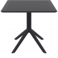 Стол пластиковый Siesta Contract Sky Table 80 сталь, пластик черный Фото 1