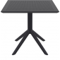 Стол пластиковый Siesta Contract Sky Table 80 сталь, пластик черный Фото 1
