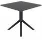 Стол пластиковый Siesta Contract Sky Table 80 сталь, пластик черный Фото 6