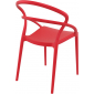 Кресло пластиковое Siesta Contract Pia стеклопластик красный Фото 7