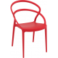 Кресло пластиковое Siesta Contract Pia стеклопластик красный Фото 1