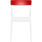 Стул пластиковый Siesta Contract Flash стеклопластик, поликарбонат белый, красный Фото 5