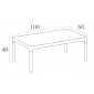 Столик пластиковый журнальный Siesta Contract Sky Lounge Table сталь, пластик темно-серый Фото 2