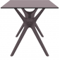 Стол пластиковый Siesta Contract Ibiza Table 140 пластик, ламинат HPL коричневый Фото 6