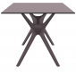 Стол пластиковый Siesta Contract Ibiza Table 180 пластик, ламинат HPL коричневый Фото 6
