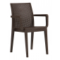Кресло пластиковое DELTA Siena полипропилен коричневый Фото 1